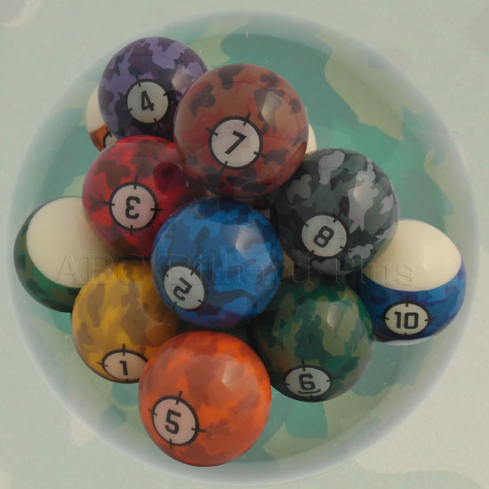 camouflage pool balls