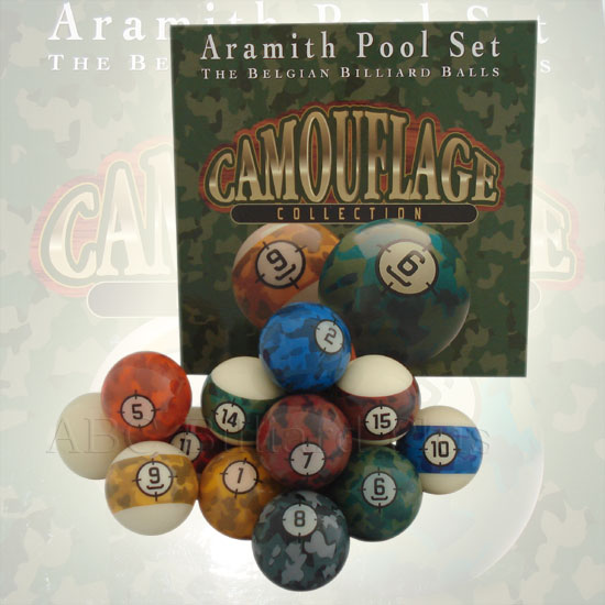 camouflage pool balls