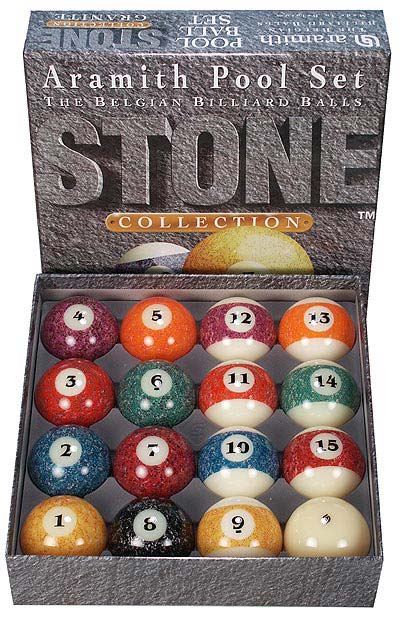 ARAMITH STONE COLLECTION GRANITE POOL BALLS SET